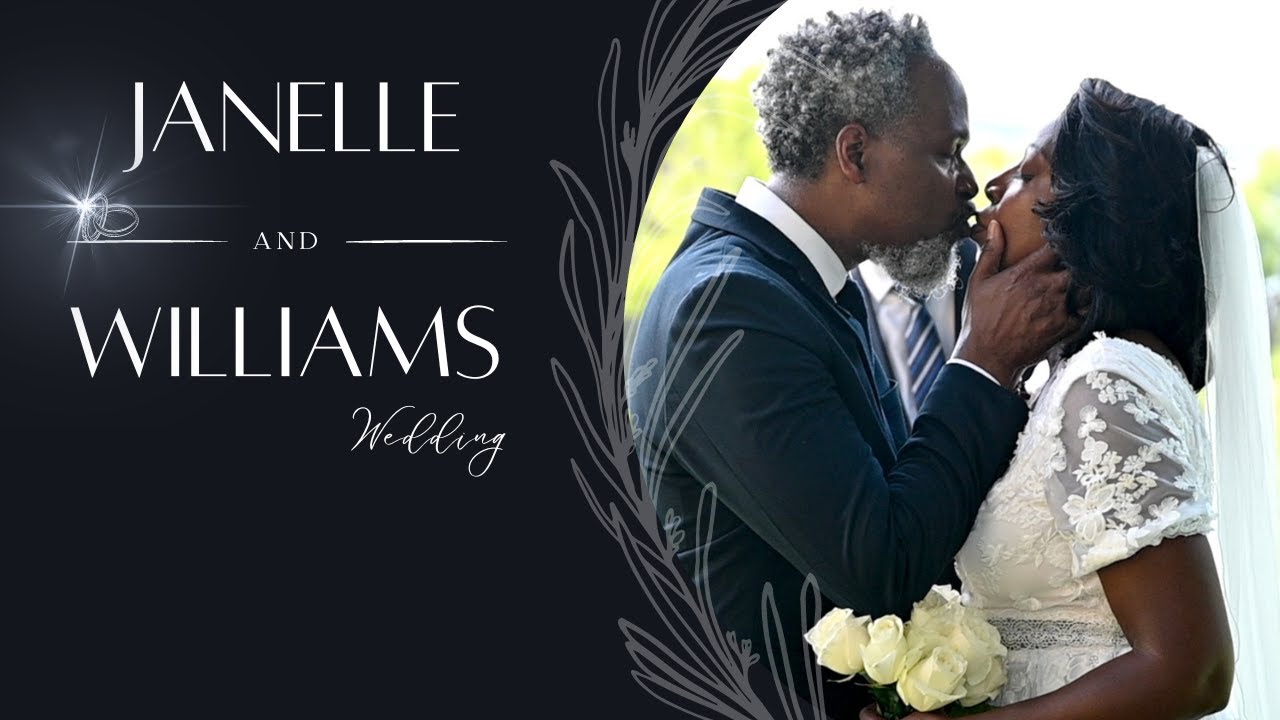 Title card from Janelle and William's wedding film